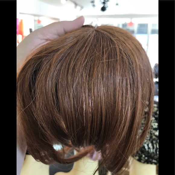 Reddish Brown auburn hair topper crown bang pcs